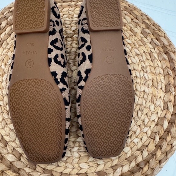 NEW Vivaia Square-Toe V-Cut Flats Margot 2.0 Dark Leopard 6.5 - Picture 5 of 7